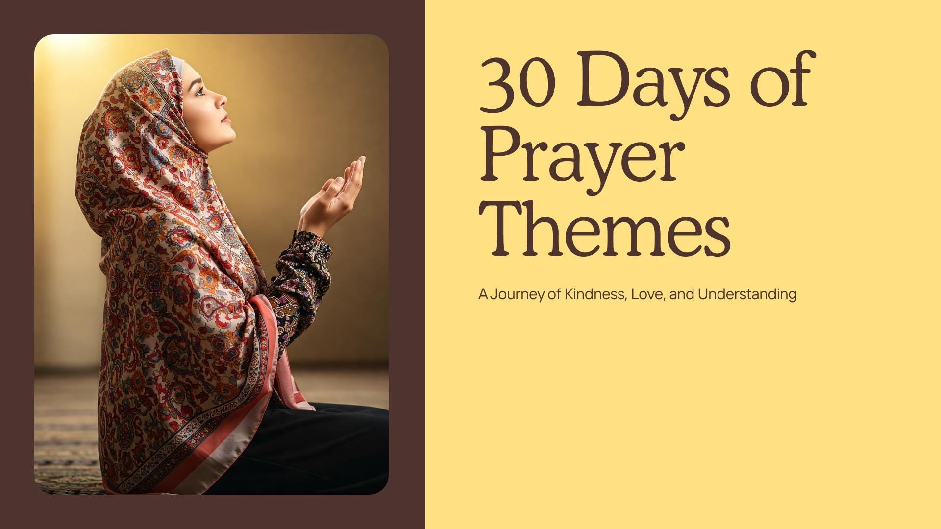 30 Days of Prayer Themes | Christian Devotional Slides | PDF & MP4 Download