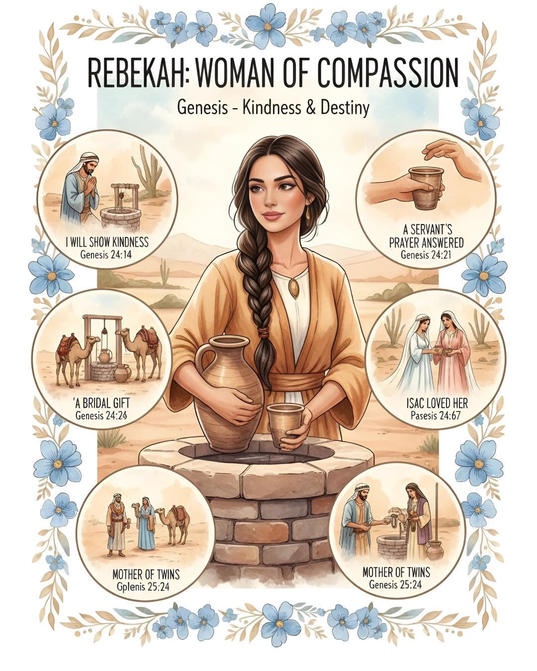 20 Bible Characters Summary, Torah Art Print, Bible Character Digital Download (PDF)