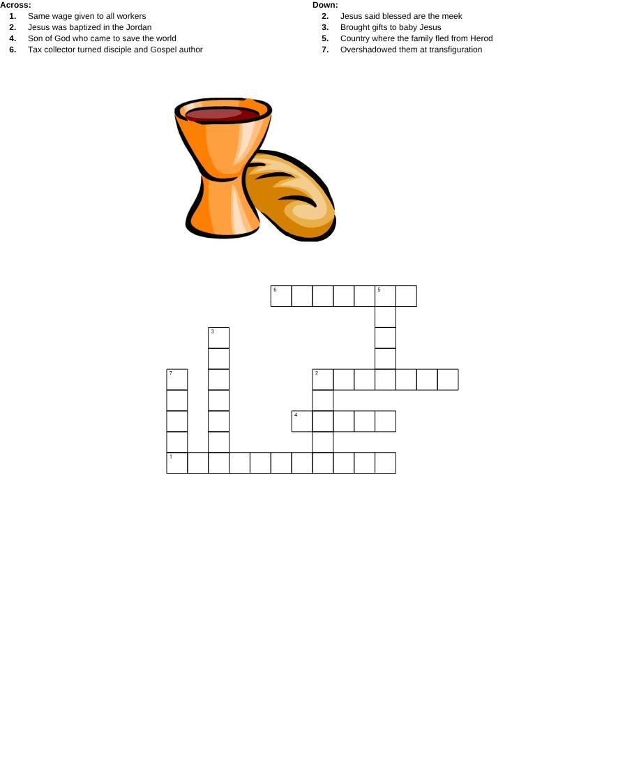 50 Gospel Crossword Puzzles: Bible Scripture Word Game (PDF)
