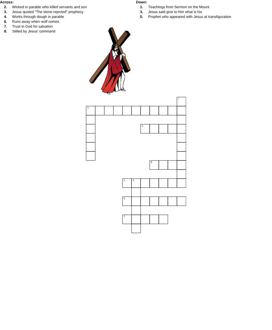 50 Gospel Crossword Puzzles: Bible Scripture Word Game (PDF)
