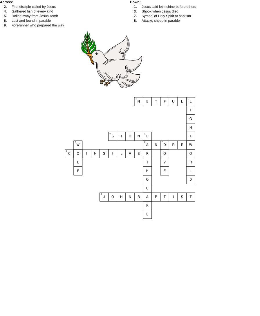 50 Gospel Crossword Puzzles: Bible Scripture Word Game (PDF)