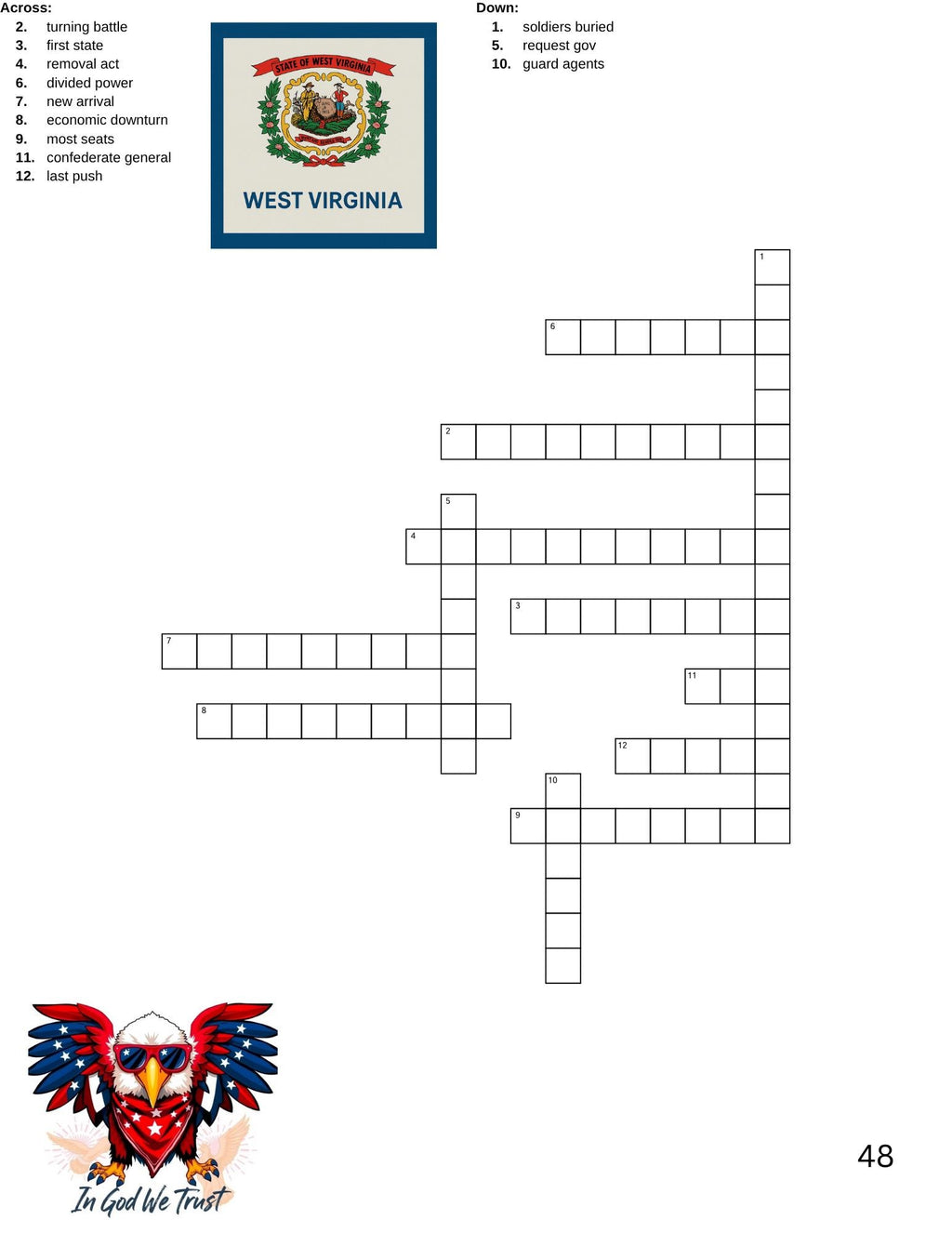 100 American Citizenship Crossword Puzzle with Answers pdf – Fun Learning for Adults & Kids