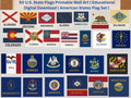 U.S. State Flags Printable Art | Classroom Decor (Digital Download)