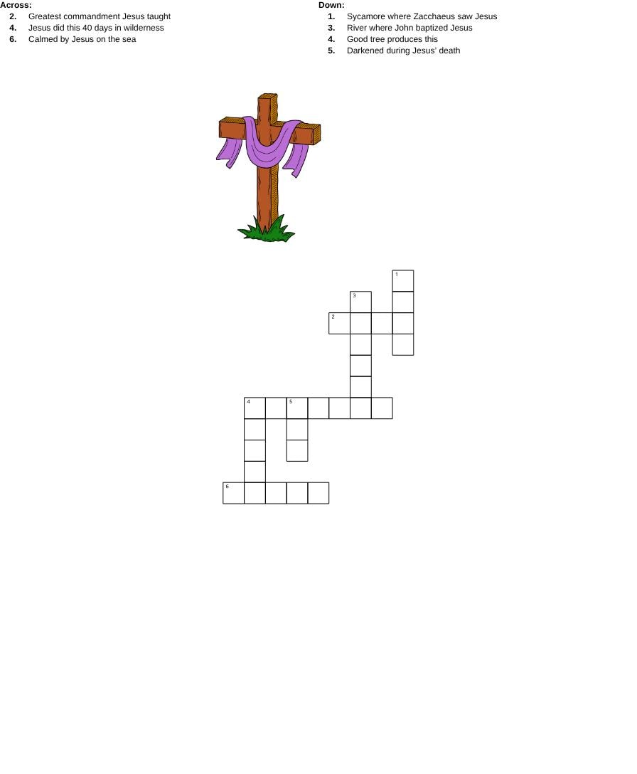 50 Gospel Crossword Puzzles: Bible Scripture Word Game (PDF)