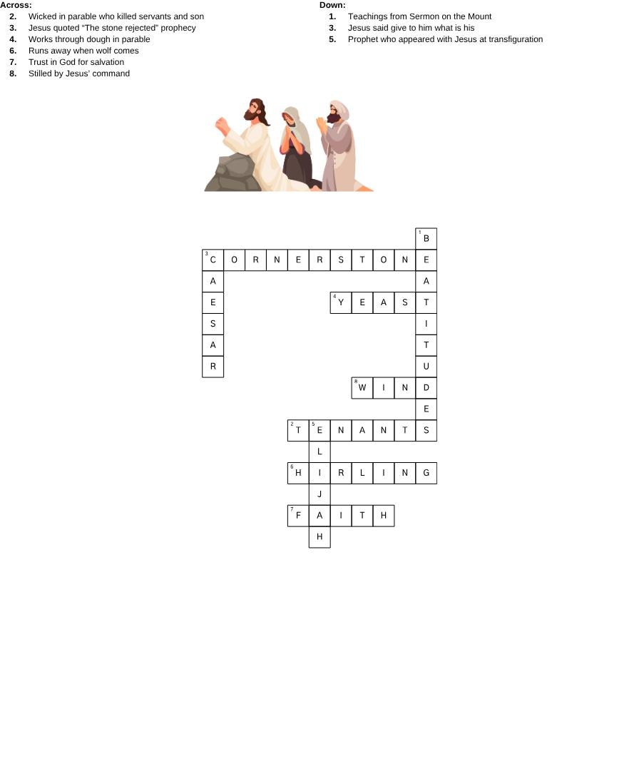 50 Gospel Crossword Puzzles: Bible Scripture Word Game (PDF)