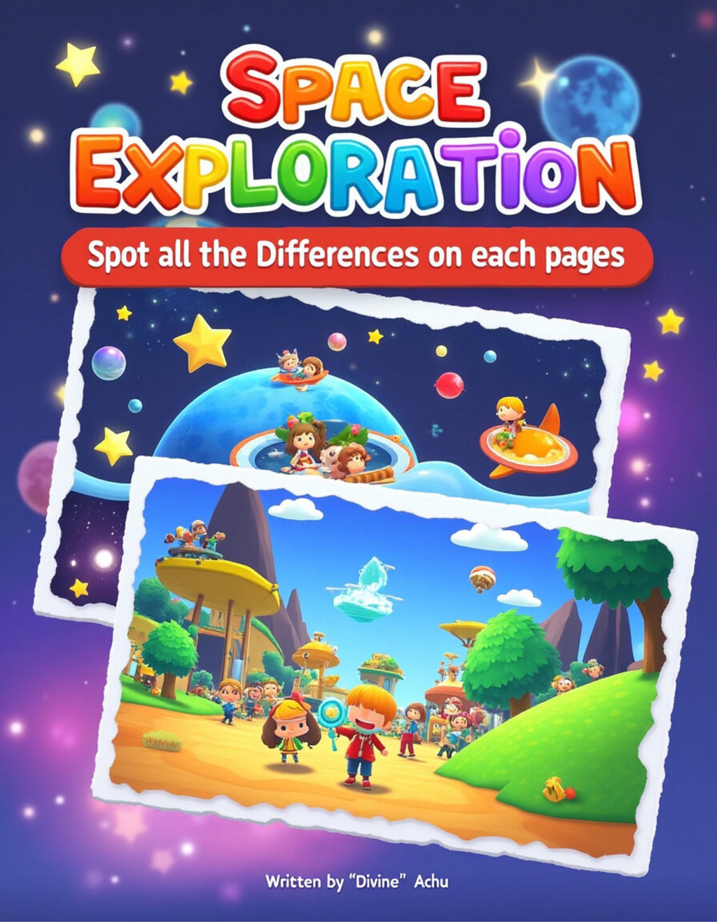 Space Exploration Spot the Difference Book | Kids Activity Puzzle (Digital Download)