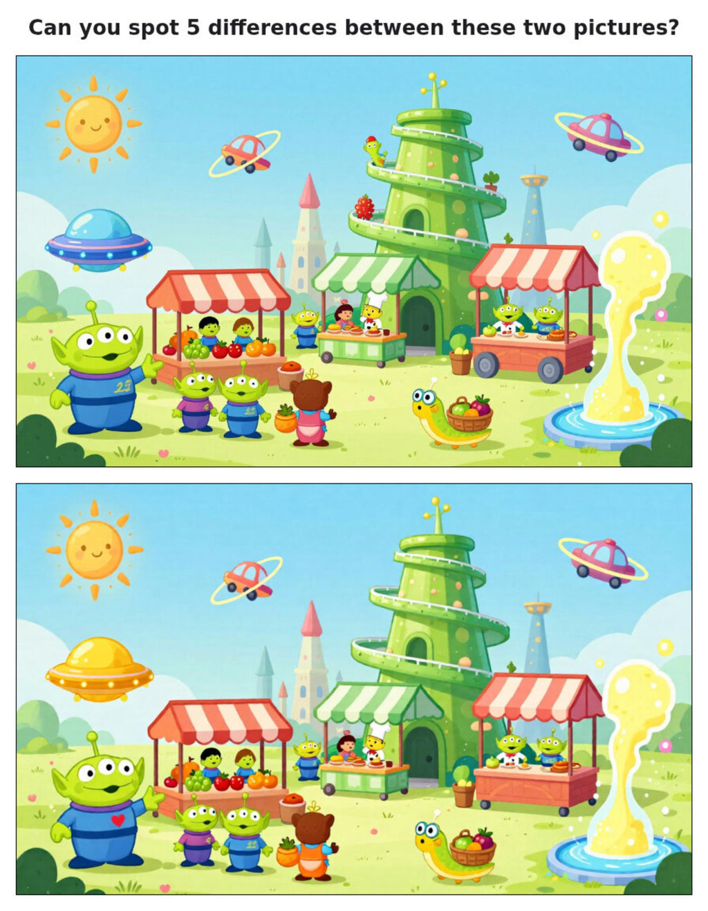 Space Exploration Spot the Difference Book | Kids Activity Puzzle (Digital Download)