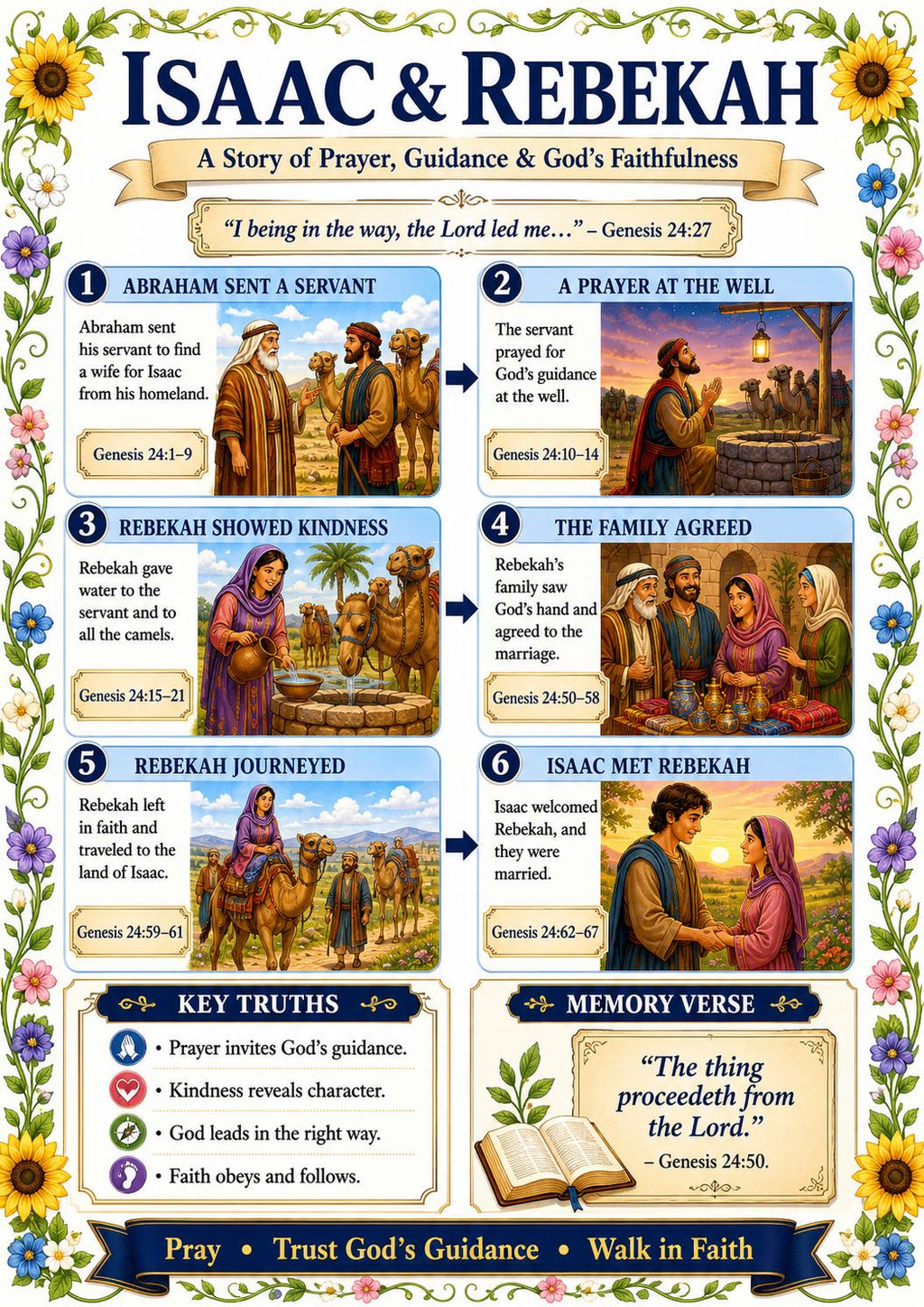 Isaac and Rebekah Bible Study Pack, Poster, Guide, Lesson (PDF, PNG, MP4 Downloads)