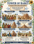 Tower of Babel Bible Study Bundle, Poster, Lesson, Guide (PDF, PNG, MP4 Downloads)