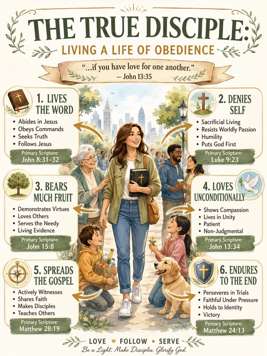 The True Disciple Bible Study Bundle, Christian Poster, Worksheet, Teacher Lesson, Guide, Quiz, (PDF, PNG and MP4)