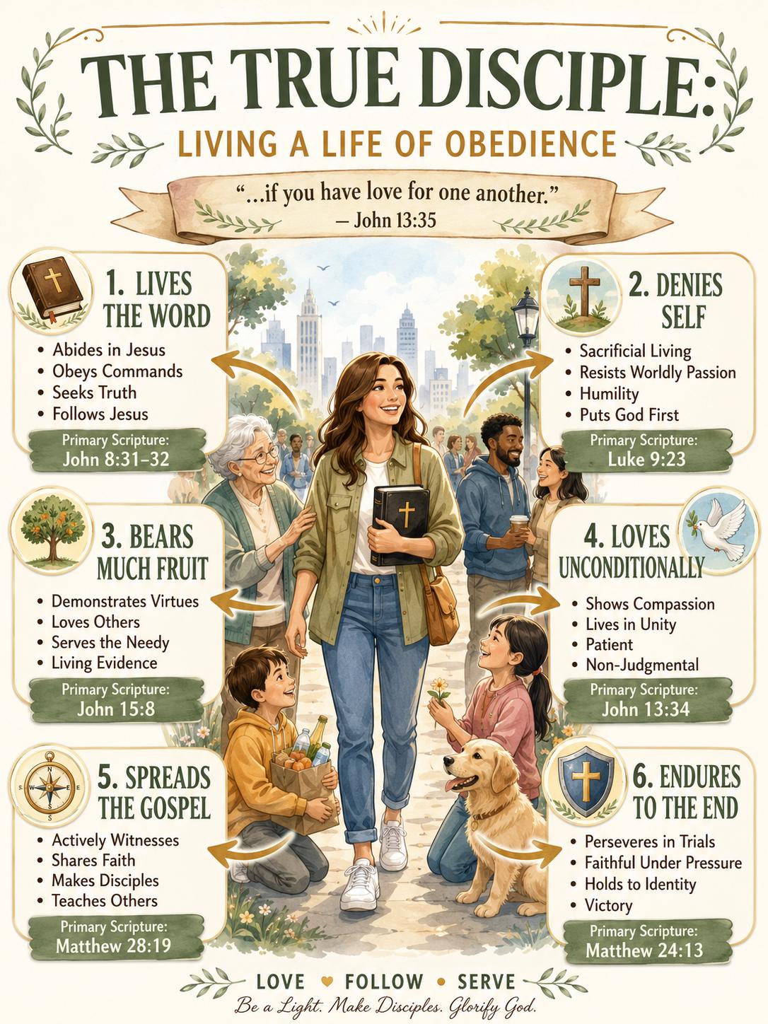 The True Disciple Bible Study Bundle, Christian Poster, Worksheet, Teacher Lesson, Guide, Quiz, (PDF, PNG and MP4)