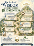 The Path of Wisdom Bible Study Bundle, Beatitudes Poster, Student Worksheet, Teacher Lesson, Guide, Quiz,( PDF, PNG and MP4)