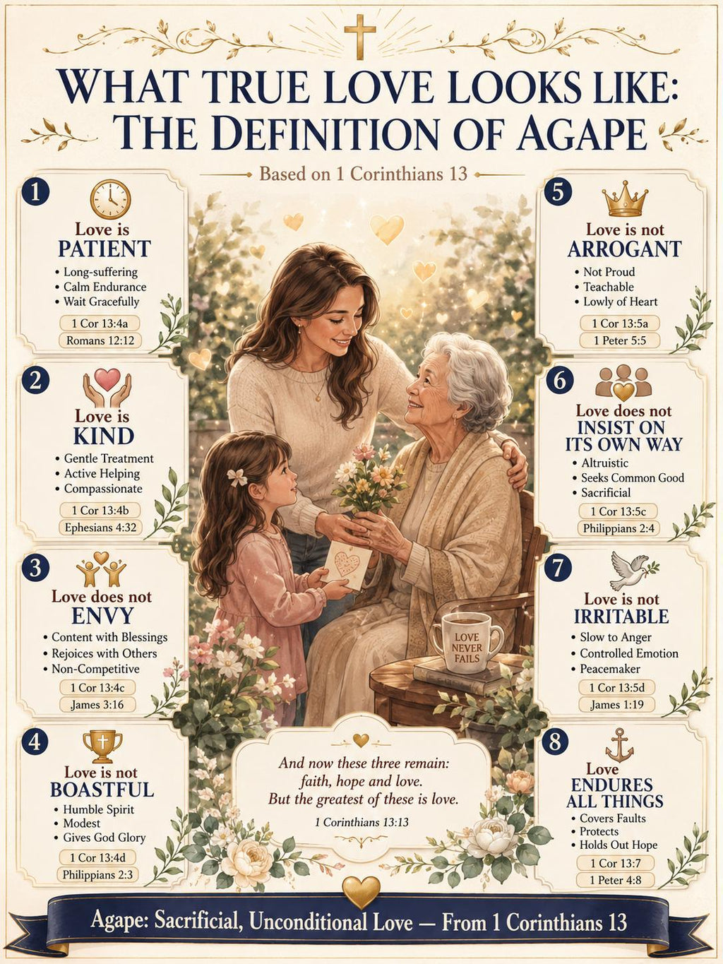 Agape Love Bible Study Bundle, 1 Corinthians 13 Poster, Worksheet, Teacher Lesson, Guide, Quiz, (PDF, PNG and MP4 Downloads)