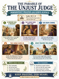 Unjust Judge Bible Study Bundle, Parable Poster, Student Worksheet, Teacher Lesson, Guide, Quiz, PDF, PNG and MP4 Downloads