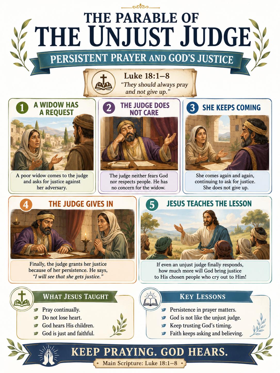 Unjust Judge Bible Study Bundle, Parable Poster, Student Worksheet, Teacher Lesson, Guide, Quiz, PDF, PNG and MP4 Downloads