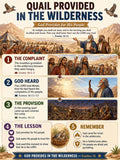 Quails Provided in the Wilderness Bible Study Bundle, Exodus Poster, Worksheet, Teacher Lesson, Guide, Quiz, (PDF, PNG and MP4)