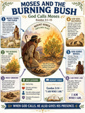 Moses and the Burning Bush Bible Study Bundle, Exodus Poster, Worksheet, Teacher Lesson, Guide, Quiz, PDF, PNG and MP4