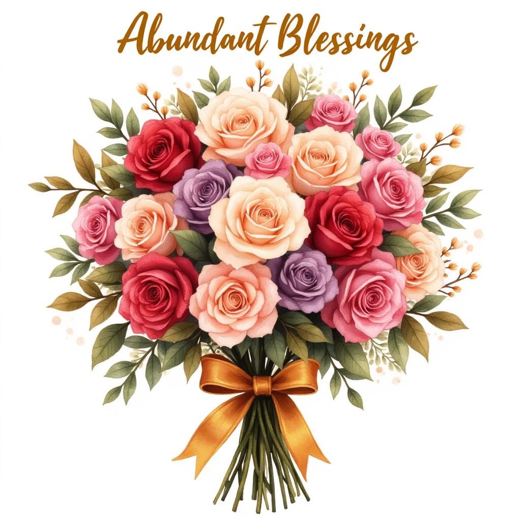 20 Bible Blessings Rose Flower Clipart Bundle, Christian Encouragement PNG, Scripture Floral Clipart, Faith Stickers,  Art