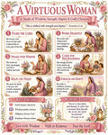 A Virtuous Woman Proverbs 31 Bible Study Bundle, Poster, Worksheet, Teacher Lesson, Guide, Quiz, Prayer Journal (PDF, PNG and MP4 Downloads)