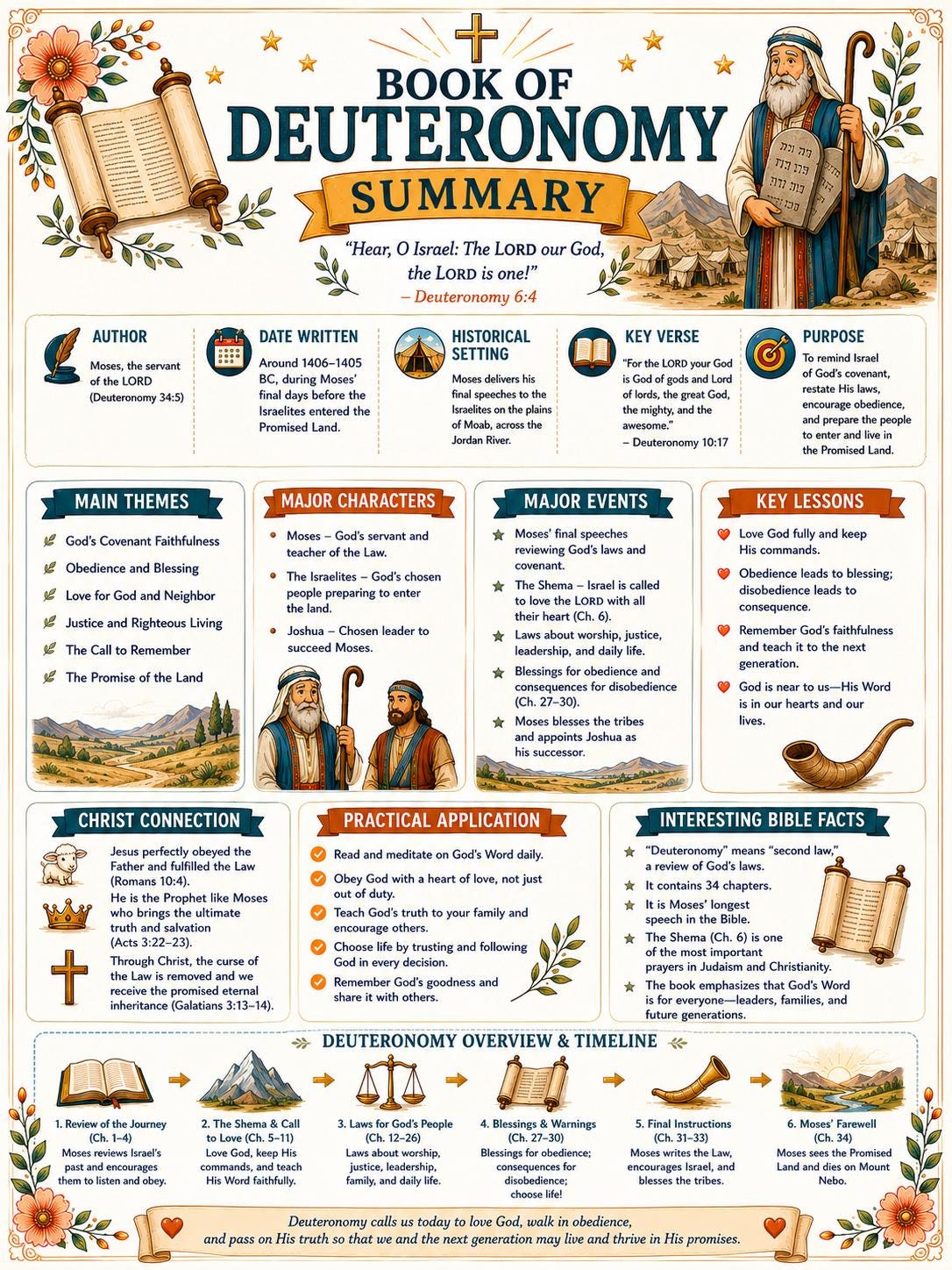 Deuteronomy Bible Study Workbook Bundle, Printable Activity Pages, Questions and Answers, Christian Bible Lessons, PDF Instant Download