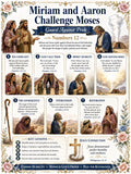 Miriam and Aaron Challenge Moses Bible Study Bundle, Guard Against Pride Poster, Worksheet, Teacher Lesson, Guide, Quiz, (PDF PNG MP4)