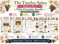 The Twelve Spies Bible Study Bundle, Faith or Fear Poster, Worksheet, Teacher Lesson Plan, Guide, Quiz, (PDF PNG MP4 Downloads)