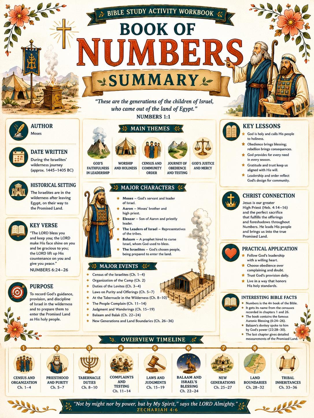 Book of Numbers Bible Study Activity Workbook Bundle , Printable Questions and Answers, Bible Lesson PDF Download