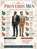Proverbs Men Bible Study Bundle, Christian Poster, Worksheet, Teacher Lesson, Study Guide, Quiz, (PDF PNG MP4 Downloads)
