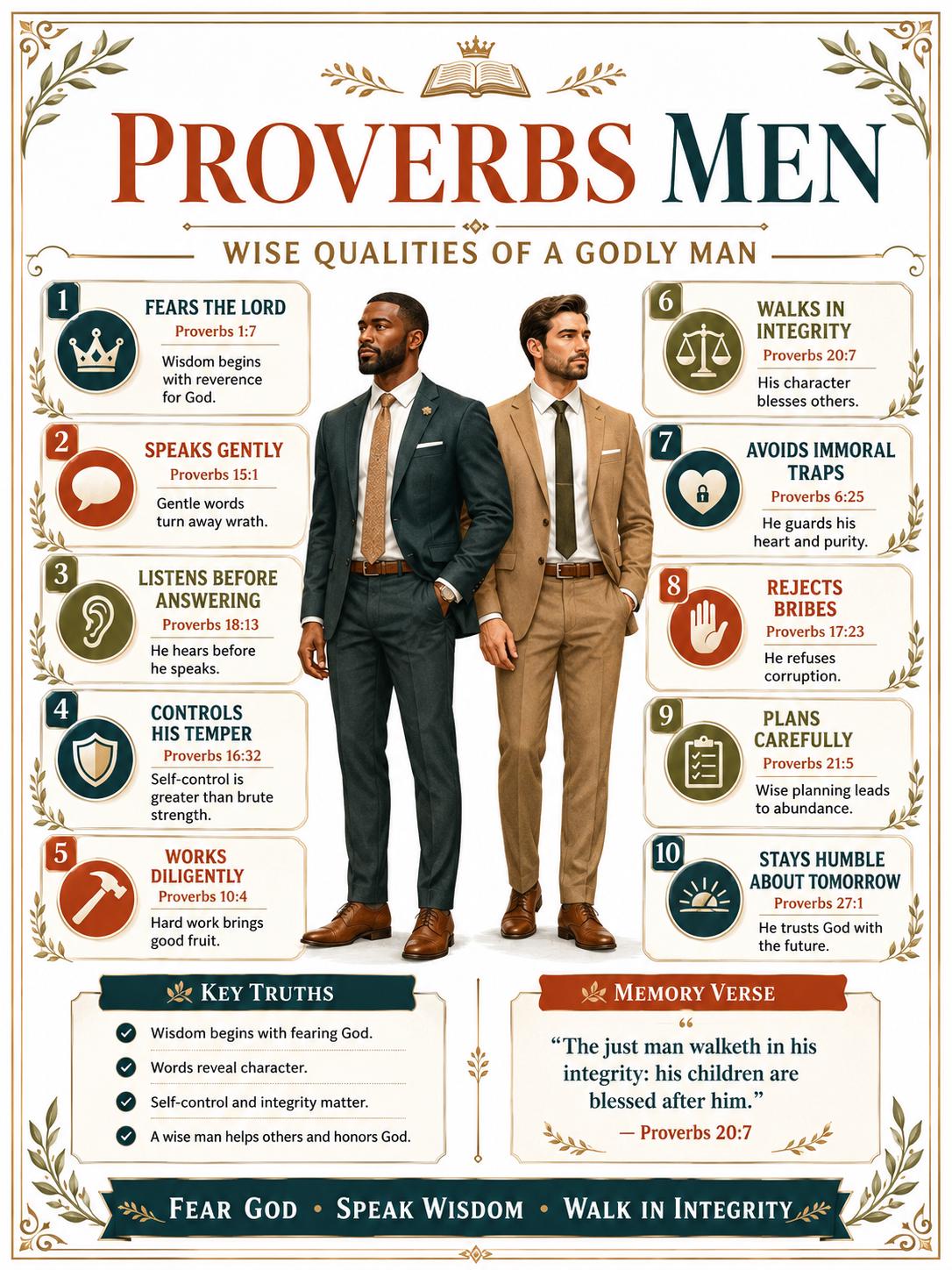 Proverbs Men Bible Study Bundle, Christian Poster, Worksheet, Teacher Lesson, Study Guide, Quiz, (PDF PNG MP4 Downloads)