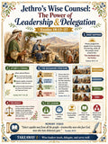 Jethro’s Wise Counsel Bible Study Bundle, Leadership and Delegation Poster, Worksheet, Teacher Lesson, Guide, Quiz, PDF PNG MP4