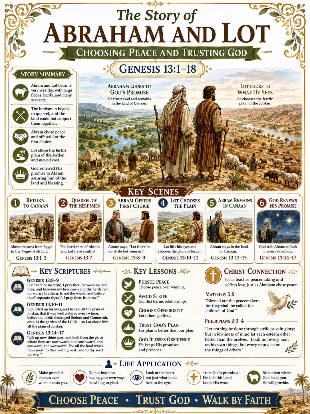 Abraham and Lot Bible Study Bundle, Christian Printable Poster, Worksheet, Teacher Lesson, Study Guide, Quiz, (PDF PNG MP4 Downloads)
